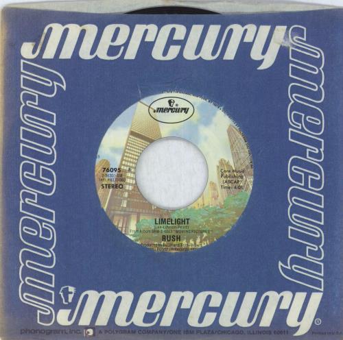 Rush Limelight 7" vinyl single (7 inch record / 45) US RUS07LI324284