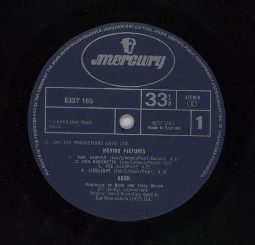Rush Moving Pictures - 1st - EX vinyl LP album (LP record) UK RUSLPMO634791