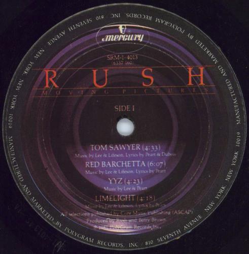 Rush Moving Pictures vinyl LP album (LP record) US RUSLPMO801473