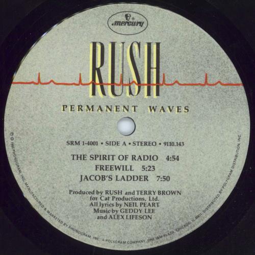 Rush Permanent Waves - Censored Sleeve vinyl LP album (LP record) US RUSLPPE603454
