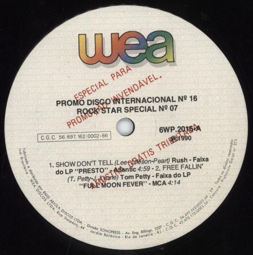 Rush Rock Star Special N'07 12" vinyl single (12 inch record / Maxi-single) Brazilian RUS12RO798504