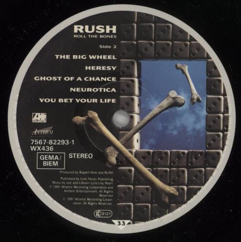 Rush Roll The Bones - EX vinyl LP album (LP record) UK RUSLPRO816573