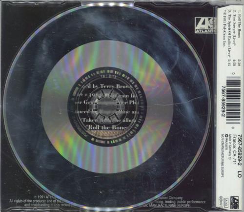 Rush Roll The Bones CD single (CD5 / 5") German RUSC5RO797631