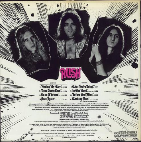 Rush Rush - 1st - Pitman vinyl LP album (LP record) US RUSLPRU597927