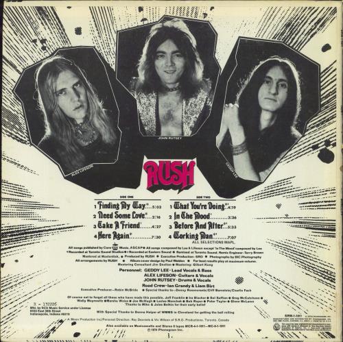 Rush Rush [Club Edition] vinyl LP album (LP record) US RUSLPRU798844