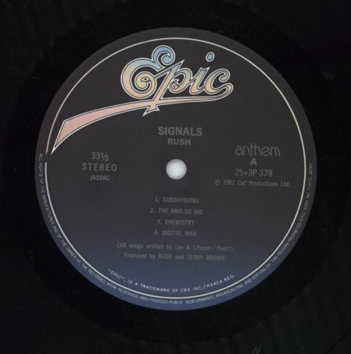 Rush Signals + Obi vinyl LP album (LP record) Japanese RUSLPSI163446