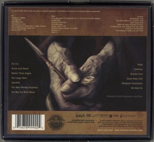 Rush Snakes & Arrows 2-disc CD/DVD set Canadian RUS2DSN866988