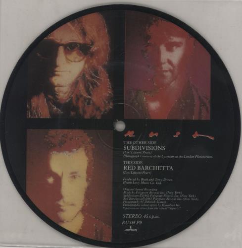 Rush Subdivisions + Postcard 7" vinyl picture disc (7 inch picture disc single) UK RUS7PSU759420
