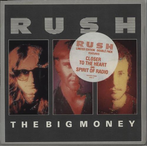 Rush The Big Money - Doublepack - Hype Stickered 7" vinyl single (7 inch record / 45) UK RUS07TH37161
