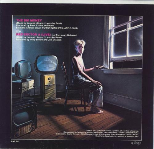 Rush The Big Money 7" vinyl single (7 inch record / 45) Canadian RUS07TH521277