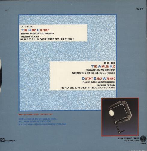 Rush The Body Electric 12" vinyl single (12 inch record / Maxi-single) UK RUS12TH11270