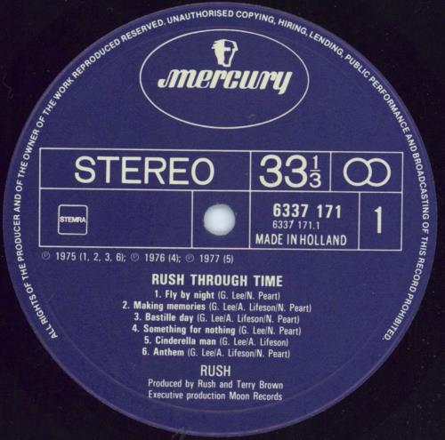 Rush Through Time - EX vinyl LP album (LP record) Dutch RUSLPTH744365