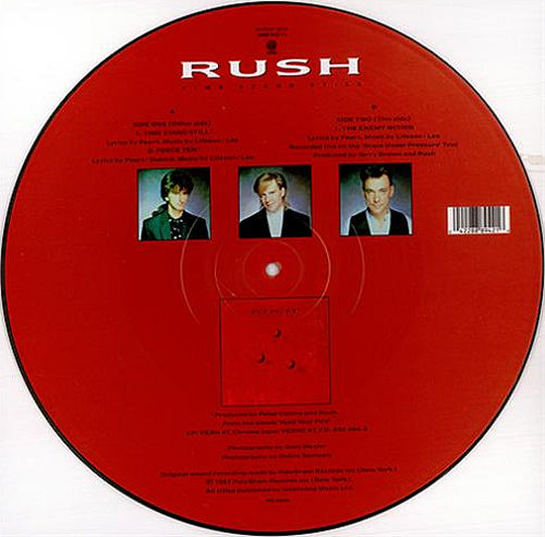 Rush Time Stand Still + Hype Sticker 12" vinyl picture disc (12 inch picture record) UK RUS2PTI18581