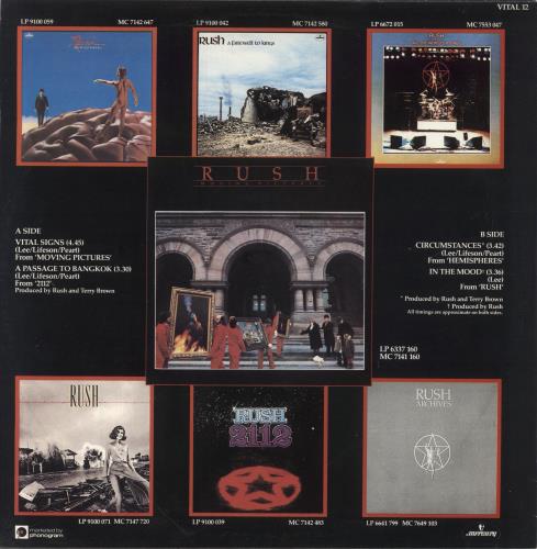 Rush Vital Signs 12" vinyl single (12 inch record / Maxi-single) UK RUS12VI44116