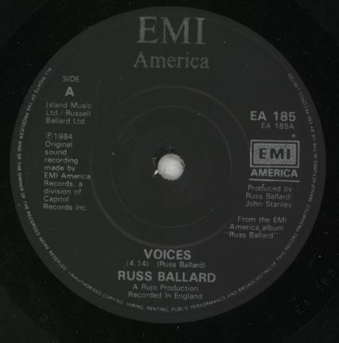 Russ Ballard Voices 7" vinyl single (7 inch record / 45) UK RBA07VO98243