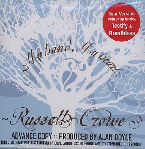Russell Crowe My Hand My Heart CD-R acetate US RUCCRMY376525