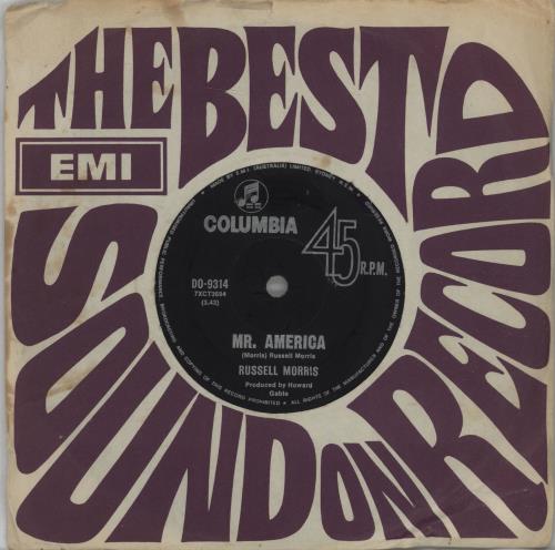 Russell Morris Mr. America 7" vinyl single (7 inch record / 45) Australian RU407MR673678