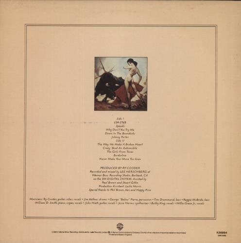 Ry Cooder Borderline vinyl LP album (LP record) UK RYCLPBO334272