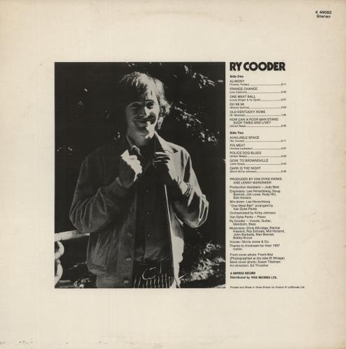 Ry Cooder Ry Cooder vinyl LP album (LP record) UK RYCLPRY428236