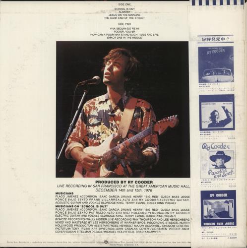 Ry Cooder Show Time vinyl LP album (LP record) Japanese RYCLPSH138069