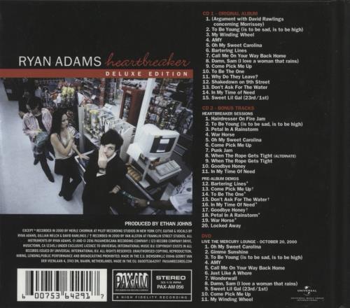 Ryan Adams Heartbreaker - Deluxe Edition 3-disc CD/DVD Set UK YAA3DHE864586