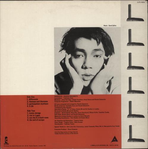 Ryuichi Sakamoto B-2 Unit vinyl LP album (LP record) UK RYULPBU46618