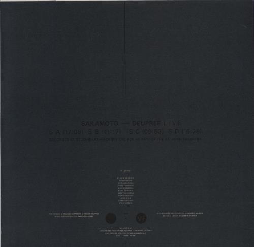 Ryuichi Sakamoto Live 2-LP vinyl record set (Double LP Album) UK RYU2LLI778111