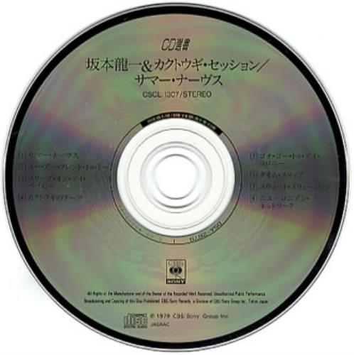 Ryuichi Sakamoto Summer Nerves CD album (CDLP) Japanese RYUCDSU144896