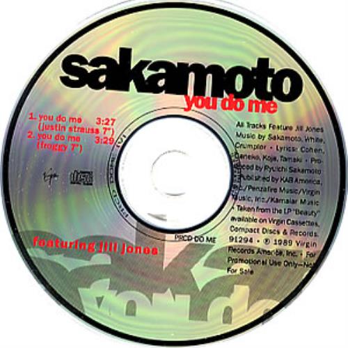 Ryuichi Sakamoto You Do Me CD single (CD5 / 5") US RYUC5YO66021