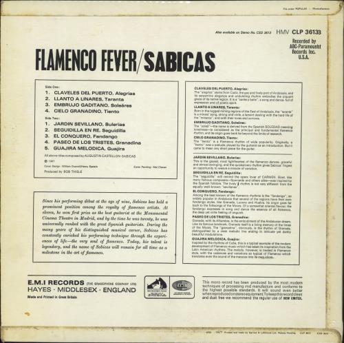 Sabicas Flamenco Fever vinyl LP album (LP record) UK XDFLPFL770333