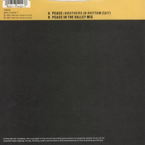 Sabrina Johnston Peace 7" vinyl single (7 inch record / 45) UK BAJ07PE423862