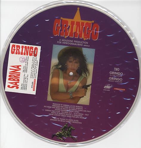 Sabrina Gringo 12" vinyl picture disc (12 inch picture record) Italian SAB2PGR91606