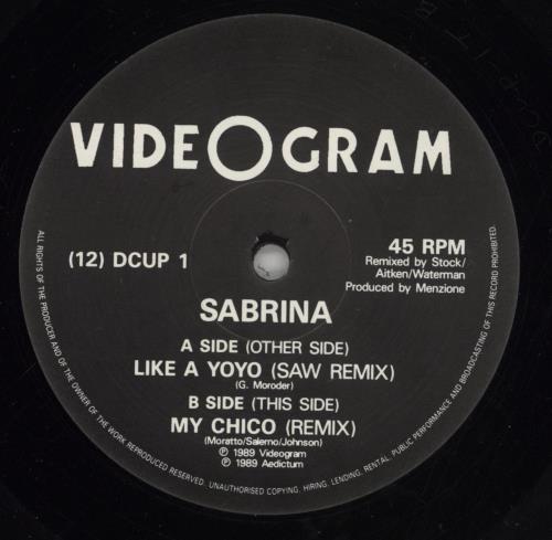 Sabrina Like A Yo Yo 12" vinyl single (12 inch record / Maxi-single) UK SAB12LI15312