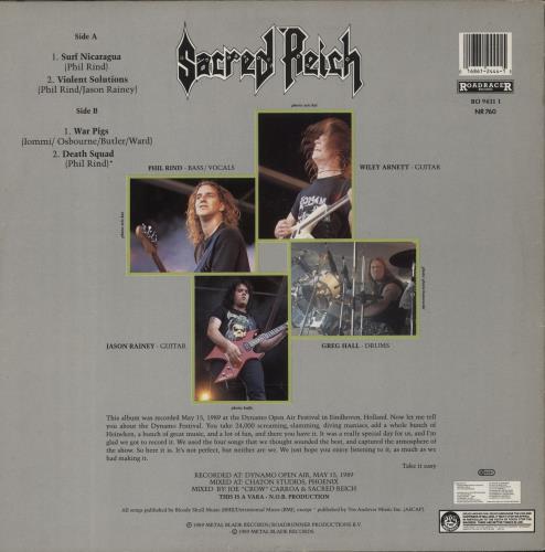 Sacred Reich Alive At The Dynamo 12" vinyl single (12 inch record / Maxi-single) Dutch SR312AL579604