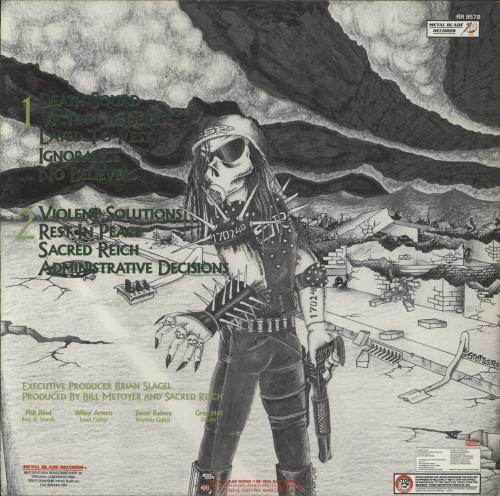 Sacred Reich Ignorance - Stickered vinyl LP album (LP record) Dutch SR3LPIG816259