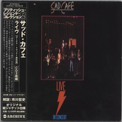 Sad Cafe Live In Concert 2 CD album set (Double CD) Japanese AFE2CLI718719
