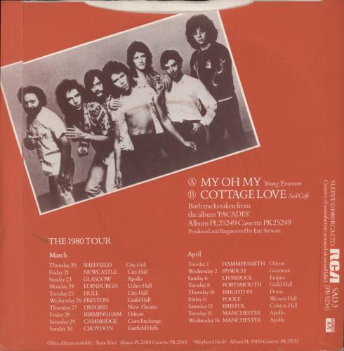 Sad Cafe My Oh My - 4 Prong 7" vinyl single (7 inch record / 45) UK AFE07MY655721