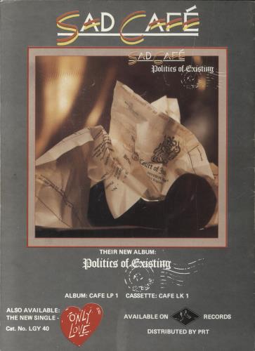 Sad Cafe Sad Cafe + Ticket Stub tour programme UK AFETRSA848421