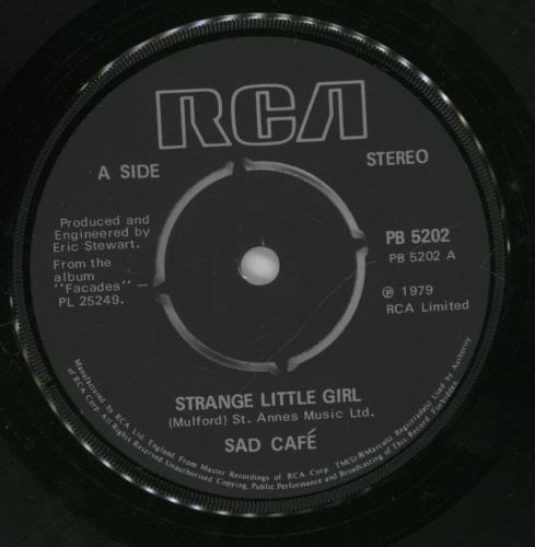 Sad Cafe Strange Little Girl 7" vinyl single (7 inch record / 45) UK AFE07ST239536