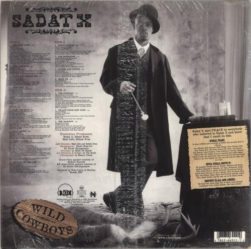 Sadat X Wild Cowboys - stickered shrink 2-LP vinyl record set (Double LP Album) US Y992LWI711982