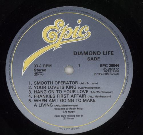 Sade Diamond Life - 1st - VG vinyl LP album (LP record) UK SADLPDI873725