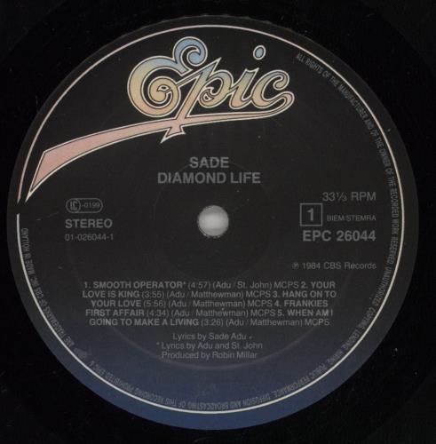 Sade Diamond Life - Sticker Variant Sleeve vinyl LP album (LP record) Dutch SADLPDI742932