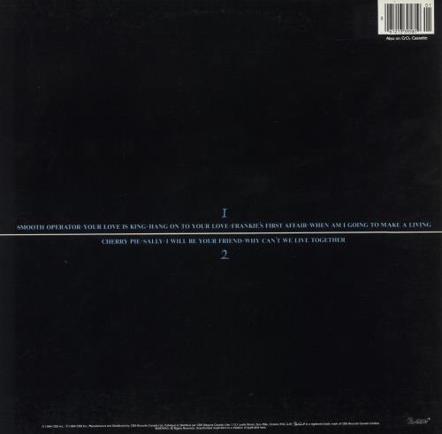 Sade Diamond Life vinyl LP album (LP record) Canadian SADLPDI879988