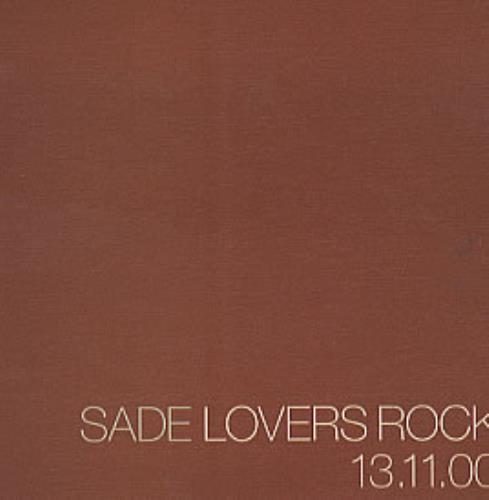 Sade Lovers Rock CD-R acetate UK SADCRLO224029