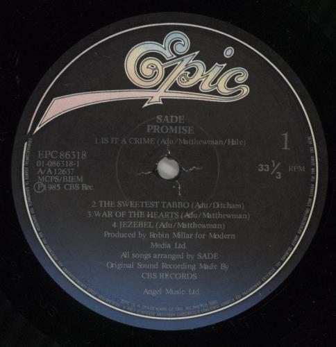 Sade Promise vinyl LP album (LP record) Greek SADLPPR798481