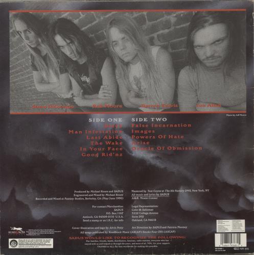 Sadus Swallowed In Black - VG vinyl LP album (LP record) Dutch WGGLPSW887136