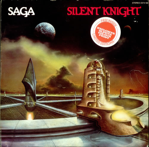 Saga Silent Knight + Print vinyl LP album (LP record) UK SG-LPSI417071