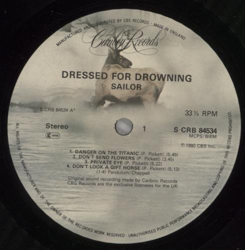 Sailor Dressed For Drowning vinyl LP album (LP record) UK SL.LPDR287660