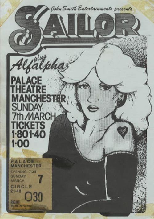 Sailor Palace Theatre Handbill & Ticket handbill UK SL.HBPA345108