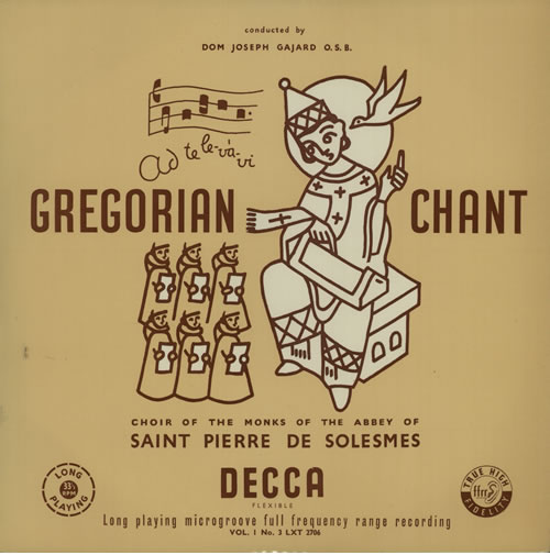Saint Pierre De Solesmes Gregorian Chant Vol. 1 No. 3: Introits, Graduals, Sequence vinyl LP album (LP record) UK XBILPGR639302